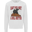 Can't Bullsh!t a Bullshiter Funny Offensive Mens Sweatshirt Jumper White