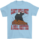 Can't Bullsh!t a Bullshiter Funny Offensive Mens T-Shirt 100% Cotton Light Blue