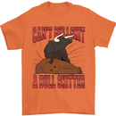 Can't Bullsh!t a Bullshiter Funny Offensive Mens T-Shirt 100% Cotton Orange