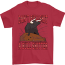 Can't Bullsh!t a Bullshiter Funny Offensive Mens T-Shirt 100% Cotton Red