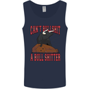 Can't Bullsh!t a Bullshiter Funny Offensive Mens Vest Tank Top Navy Blue
