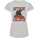 Can't Bullsh!t a Bullshiter Funny Offensive Womens Petite Cut T-Shirt Sports Grey