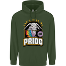 Can't Hide My Pride LGBT Gay Awareness Childrens Kids Hoodie Forest Green