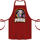 Can't Hide My Pride LGBT Gay Awareness Cotton Apron 100% Organic Maroon