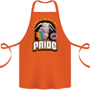 Can't Hide My Pride LGBT Gay Awareness Cotton Apron 100% Organic Orange
