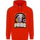 Can't Hide My Pride LGBT Gay Awareness Mens 80% Cotton Hoodie Bright Red