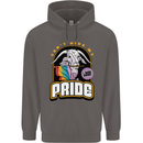 Can't Hide My Pride LGBT Gay Awareness Mens 80% Cotton Hoodie Charcoal