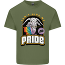 Can't Hide My Pride LGBT Gay Awareness Mens Cotton T-Shirt Tee Top Military Green