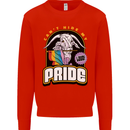 Can't Hide My Pride LGBT Gay Awareness Mens Sweatshirt Jumper Bright Red