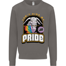 Can't Hide My Pride LGBT Gay Awareness Mens Sweatshirt Jumper Charcoal