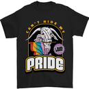 Can't Hide My Pride LGBT Gay Awareness Mens T-Shirt Cotton Gildan Black