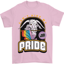 Can't Hide My Pride LGBT Gay Awareness Mens T-Shirt Cotton Gildan Light Pink
