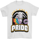 Can't Hide My Pride LGBT Gay Awareness Mens T-Shirt Cotton Gildan White