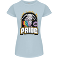 Can't Hide My Pride LGBT Gay Awareness Womens Petite Cut T-Shirt Light Blue