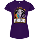 Can't Hide My Pride LGBT Gay Awareness Womens Petite Cut T-Shirt Purple