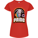 Can't Hide My Pride LGBT Gay Awareness Womens Petite Cut T-Shirt Red