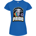 Can't Hide My Pride LGBT Gay Awareness Womens Petite Cut T-Shirt Royal Blue