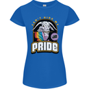 Can't Hide My Pride LGBT Gay Awareness Womens Petite Cut T-Shirt Royal Blue