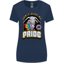 Can't Hide My Pride LGBT Gay Awareness Womens Wider Cut T-Shirt Navy Blue