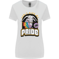 Can't Hide My Pride LGBT Gay Awareness Womens Wider Cut T-Shirt White