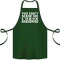 Can't Scare Me Grandkids Grandparent's Day Cotton Apron 100% Organic Forest Green