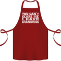 Can't Scare Me Grandkids Grandparent's Day Cotton Apron 100% Organic Maroon