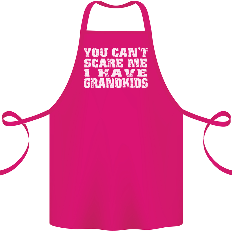 Can't Scare Me Grandkids Grandparent's Day Cotton Apron 100% Organic Pink