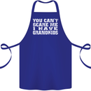 Can't Scare Me Grandkids Grandparent's Day Cotton Apron 100% Organic Royal Blue