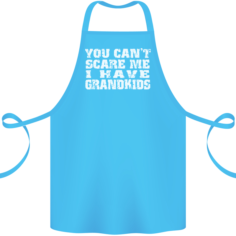 Can't Scare Me Grandkids Grandparent's Day Cotton Apron 100% Organic Turquoise