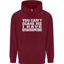 Can't Scare Me Grandkids Grandparent's Day Mens 80% Cotton Hoodie Maroon