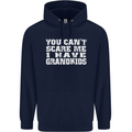 Can't Scare Me Grandkids Grandparent's Day Mens 80% Cotton Hoodie Navy Blue