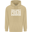 Can't Scare Me Grandkids Grandparent's Day Mens 80% Cotton Hoodie Sand