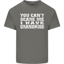 Can't Scare Me Grandkids Grandparent's Day Mens Cotton T-Shirt Tee Top Charcoal