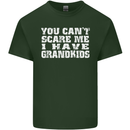 Can't Scare Me Grandkids Grandparent's Day Mens Cotton T-Shirt Tee Top Forest Green