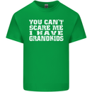 Can't Scare Me Grandkids Grandparent's Day Mens Cotton T-Shirt Tee Top Irish Green