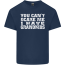 Can't Scare Me Grandkids Grandparent's Day Mens Cotton T-Shirt Tee Top Navy Blue