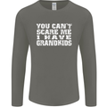 Can't Scare Me Grandkids Grandparent's Day Mens Long Sleeve T-Shirt Charcoal