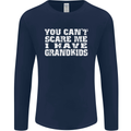 Can't Scare Me Grandkids Grandparent's Day Mens Long Sleeve T-Shirt Navy Blue