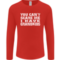 Can't Scare Me Grandkids Grandparent's Day Mens Long Sleeve T-Shirt Red