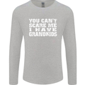 Can't Scare Me Grandkids Grandparent's Day Mens Long Sleeve T-Shirt Sports Grey