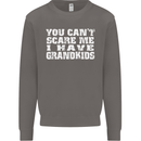 Can't Scare Me Grandkids Grandparent's Day Mens Sweatshirt Jumper Charcoal