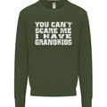 Can't Scare Me Grandkids Grandparent's Day Mens Sweatshirt Jumper Forest Green