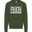 Can't Scare Me Grandkids Grandparent's Day Mens Sweatshirt Jumper Forest Green