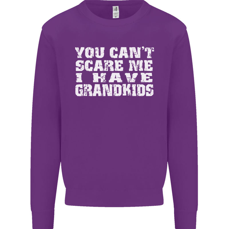 Can't Scare Me Grandkids Grandparent's Day Mens Sweatshirt Jumper Purple