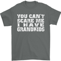 Can't Scare Me Grandkids Grandparent's Day Mens T-Shirt Cotton Gildan Charcoal