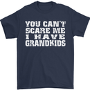 Can't Scare Me Grandkids Grandparent's Day Mens T-Shirt Cotton Gildan Navy Blue