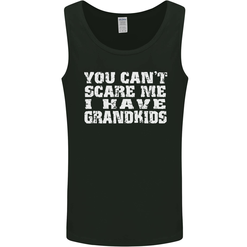 Can't Scare Me Grandkids Grandparent's Day Mens Vest Tank Top Black
