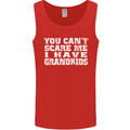 Can't Scare Me Grandkids Grandparent's Day Mens Vest Tank Top Red
