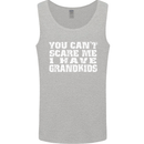 Can't Scare Me Grandkids Grandparent's Day Mens Vest Tank Top Sports Grey