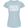 Can't Scare Me Grandkids Grandparent's Day Womens Petite Cut T-Shirt Light Blue